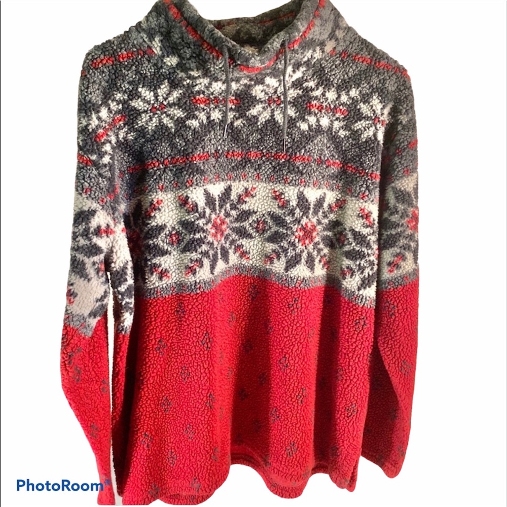 Warm fuzzy sweater tunic size M